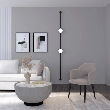 Трековый светильник 48V Denkirs Belty Flow DK5566-BK (LED, круглые)