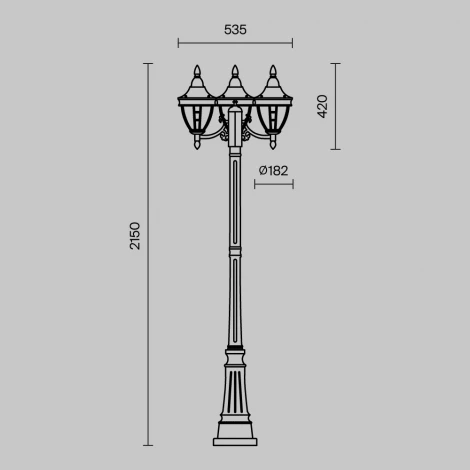 Наземный фонарь Maytoni Rivoli O026FL-03B