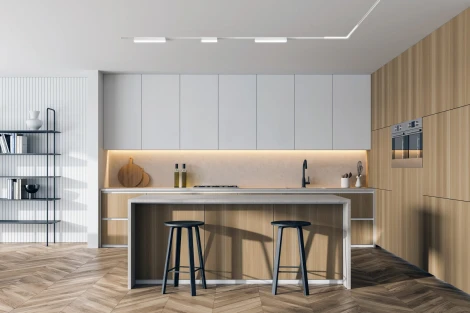 Трековый светильник Denkirs Smart Linear DK8009-WH (LED, 220V, управление смартфоном, голосовое управление, умный дом - Алиса)