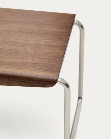 Скамья Tarsel из 100% орехового шпона с конструкцией из матовой стали La Forma (ex Julia Grup) 419835