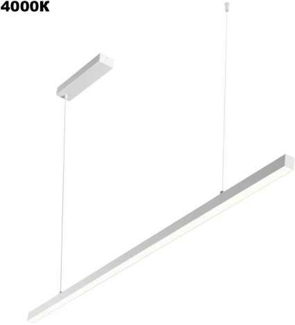 Подвесной линейный светильник светодиодный диммируемый Novotech Sotto 359441 белый LED 48W 220V (Умный дом, Алиса, голосое управление) (регулировка яркости, на тросе)