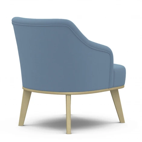 Кресло Комфорт 5 ткань катания дасти blue, каркас лак Mebelik 009197