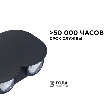 Архитектурная подсветка светодиодная уличная 6Вт 450лм 3000К черный, алюминий Apeyron 31-05