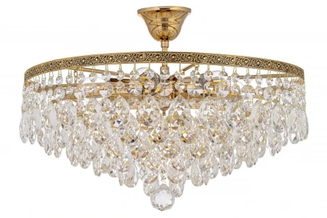 Потолочная люстра на штанге Arti Lampadari Castellana Gold Castellana E 1.3.46.608 G (220V, хрусталь)