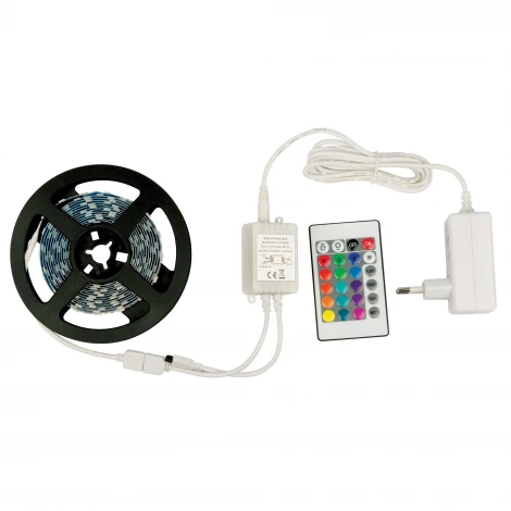 Светодиодная лента Volpe ULS-Q221 5050-60LED/m-IP20-3M-RGB RRP36C24 Комплект светодиодной ленты с адаптером и контроллером