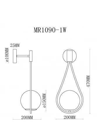Бра MyFar Флоренц MR1090-1W
