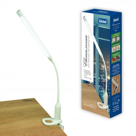 Интерьерная настольная лампа Uniel TLD-572 White/Led/500Lm/4500K/Dimmer (220V)