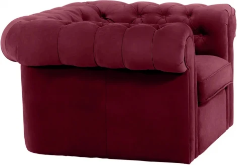 Кресло Chesterfield ОГОГО (арт.339870), (Ткань/Красный)