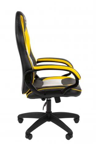 Кресло Chairman game 16 Россия экокожа черный/желтый/белый 7213483