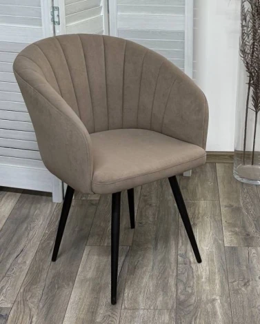 Стул МИШЕЛЬ 360 град. поворот. цвет B5 Капучино, велюр / черный каркас M-City 64750