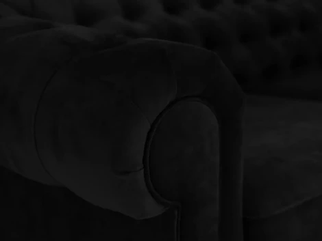 Диван Chesterfield ОГОГО (арт.329566), (Ткань/Черный)