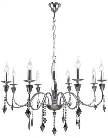 Подвесная люстра Grace 1053/09/08P (220V, хрусталь, подвески, на цепи, подсвечник, свеча)