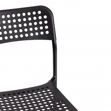 Стул Adde/Адде (мод. C-049)/2 шт. в упаковке металл/пластик, черный разборный, 39х49х78см (Комплект из 2 шт.) Tetchair 25832