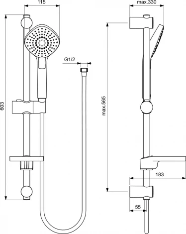 Душевой комплект Ideal Standard Ceraplan III BD005AA