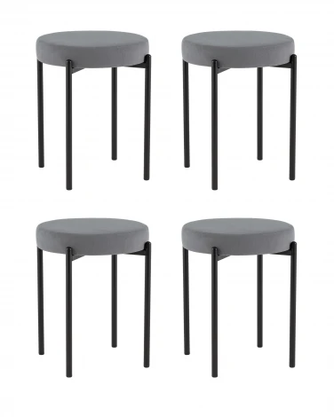 Табурет Бриф Original велюр серый 4 шт. Stool Group УТ000042657