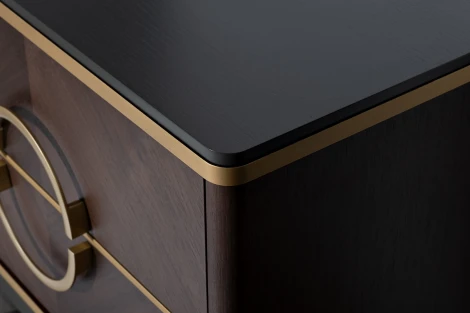 151SV-10001 Тумба прикроватная шпон 2 ящика 60*60*40см Garda Decor