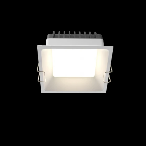 Встраиваемый светильник 12W Maytoni Okno DL056-12W3-4-6K-W (LED, 220V, круглые, IP44)