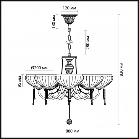 Подвесная люстра Odeon Light Lorra 3227/8
