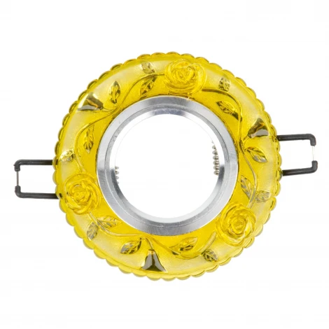 Встраиваемый точечный светильник Fametto Luciole DLS-L150 GU5.3 GLASSY/YELLOW (220V, круглые, розы)