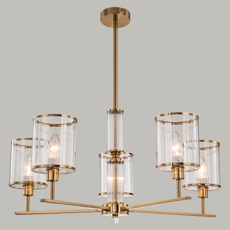Потолочная люстра на штанге ILLUMICO IL0183-5C-79 COPPER KOPNINI