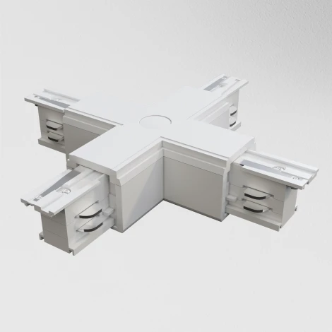 Коннектор Х-образный Trinity белый (трехфазный) Maytoni Technical TRA005CX-31W (220V)