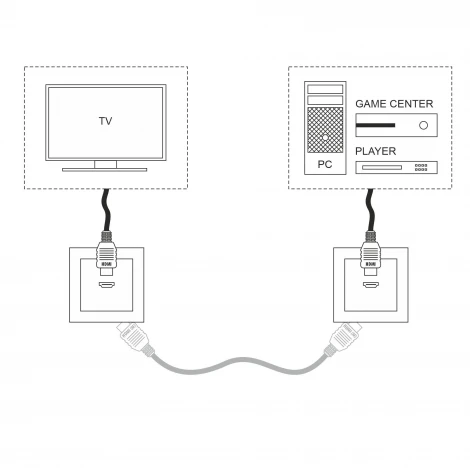 Розетка HDMI Werkel W1186006 (серебряный)