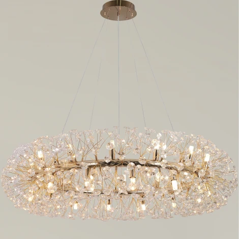 Подвесная люстра хрустальная ILLUMICO IL5004-28PPA-26 GD BOND
