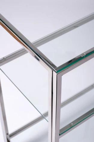 Консольный стол AllConsoles 2011-CC clear зеркальный хром