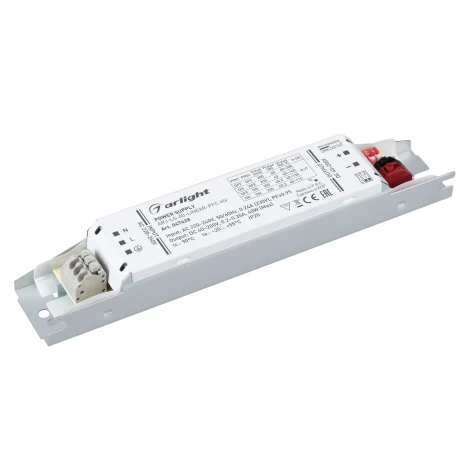 Блок питания ARJ-LG-40-LINEAR-PFC-HV (40W, 40-200V, 0.2-0.35A) (Arlight, IP20 Металл) 047428