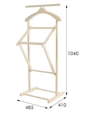 Вешалка костюмная складная В 21Н слоновая кость Mebelik 009625