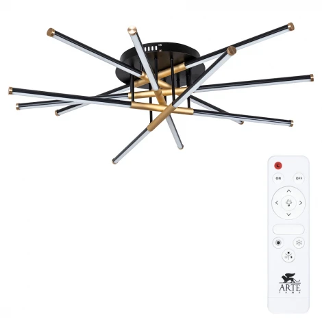 Потолочная люстра Arte Lamp Fernando A2199PL-6BK (LED, 220V, пульт управления, круглые)