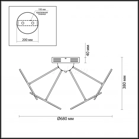 Потолочная люстра Odeon Light Spring 4104/60CL
