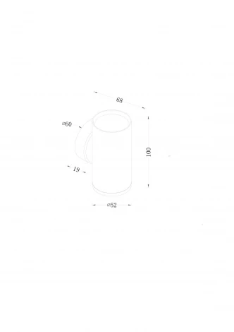 Настенный светильник (бра) FOCUS S GU10х1 10Вт IP 20 Maytoni Technical C068WL-01W (220V, круглые)