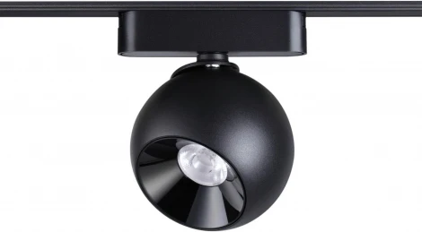 Трековый светильник Novotech Smal 359266 SHINO черный для низковольтного шинопровода IP20 LED 12W 48V 960Лм 3000К (шар)