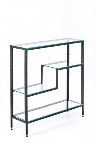 Консольный стол AllConsoles 1014-CB loft clear черный муар