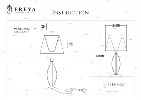 Интерьерная настольная лампа Freya Marquis FR2327-TL-11-BG