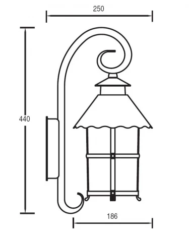 Настенный фонарь уличный Oasis Light Caior L 81502/18