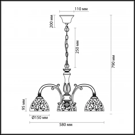 Подвесная люстра Odeon Light Sorema 2866/3