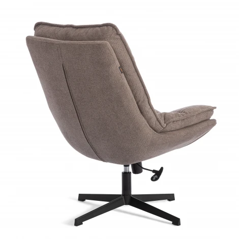 Кресло лаунж Reflex/Рефлекс с пуфом велюр/букле (HYP), бежевый Tetchair 25507