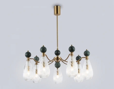 Потолочная люстра на штанге с мрамором Ambrella Ceramo Modern LH53293
