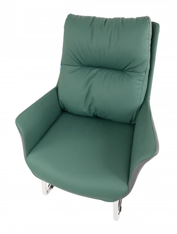 Офисное кресло Chairman 524 Россия экокожа зеленый/серый 7216686