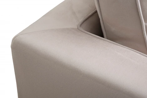 Диван Мадрид Мемори(Madrid Memory) с кантом трехм. без мех.,велюр бежевый Colt021+Colt030 Garda Decor