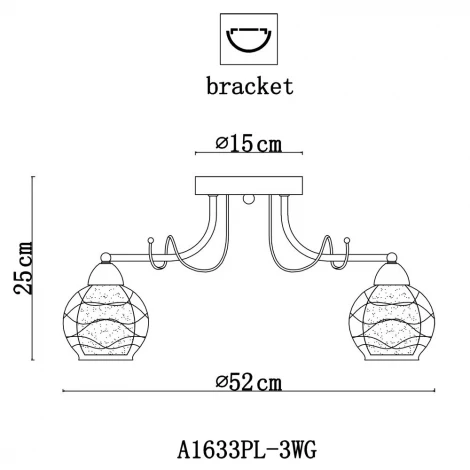 Потолочная люстра Arte Lamp Intreccio A1633PL-3WG