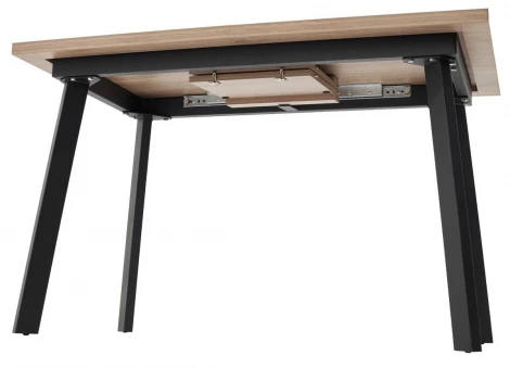 Стол КАНЗАС 120 ДУБ КУНЕО / Черный каркас M-City 64603