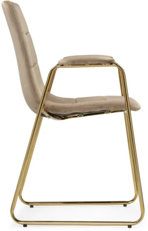 Стул Woodville на металлокаркасе Lana beige / gold 15545