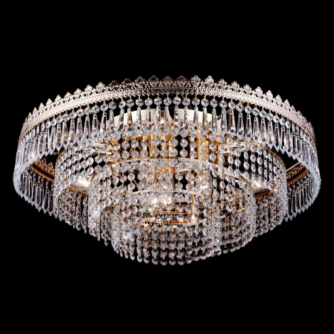 Потолочная люстра Eurosvet Diadema 10078/10 золото/прозрачный хрусталь Strotskis