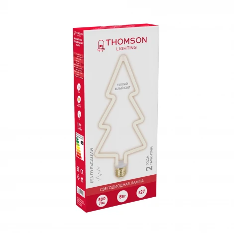 Лампочка светодиодная филаментная белая трубка E27 8W Thomson Deco Fir Tree TH-B2406