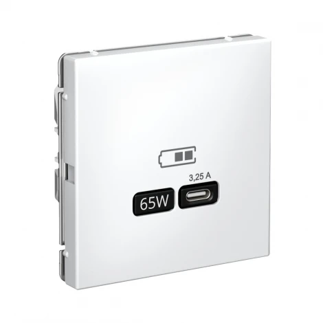 Розетка с быстрой зарядкой USB Type-C 65Вт (белый) Systeme Electric GAL000127