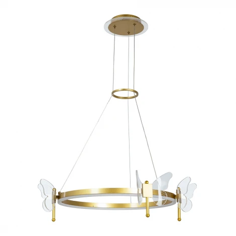 Подвесной светильник Arte Lamp Darcy A2187LM-1GO (LED, 220V, пульт управления, на тросе, кольцо, бабочки)