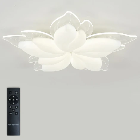 Потолочная люстра светодиодная Natali Kovaltseva Effect LED LAMPS 81118 с пультом ДУ, моб. приложением 160W, белый, LED